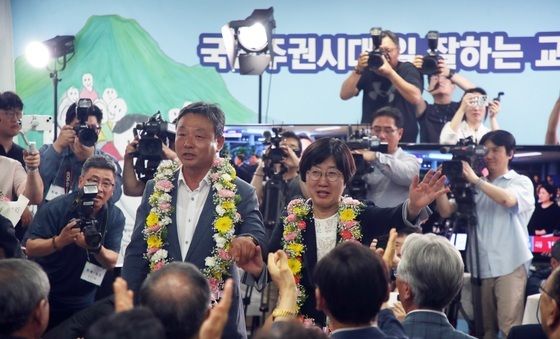 당선 확실시된 고의숙 제주교육감 후보