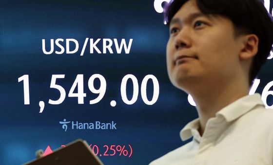 원달러환율 1550원 근접