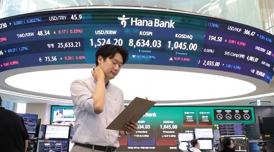 코스피 하락, 원달러 환율 상승