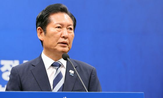 정청래 대표, 지선 결과 관련 기자회견