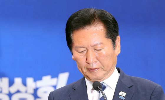 정청래 대표 '착잡한 표정'