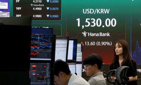 치솟는 환율, 1530원 시대