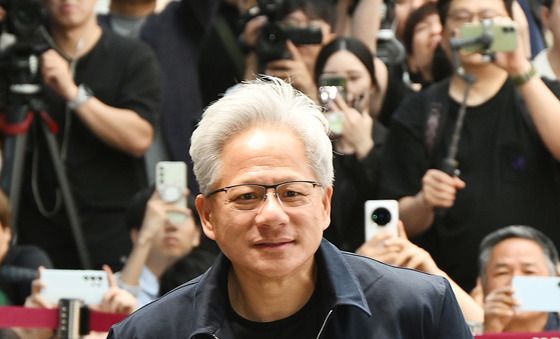 김포공항 통해 입국하는 엔비디아 젠슨 황 CEO