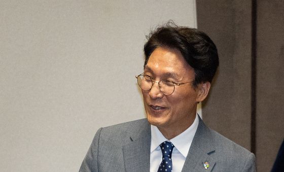 국회의장 선거 참석한 김민석 총리