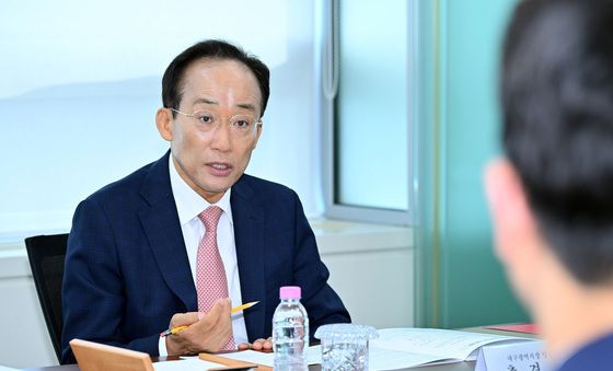대구시 현황 보고 받는 추경호 대구시장 당선인