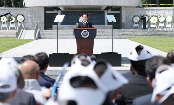 추념사 하는 이재명 대통령