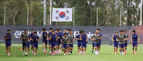 대한민국 축구대표팀 '멕시코 첫 훈련'
