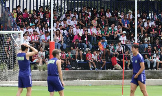 대한민국 축구대표팀 오픈 트레이닝 찾은 멕시코 팬들