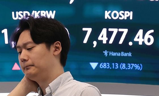 코스피, 8% 폭락…8000선 붕괴