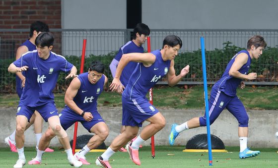 구슬땀 흘리는 축구대표팀
