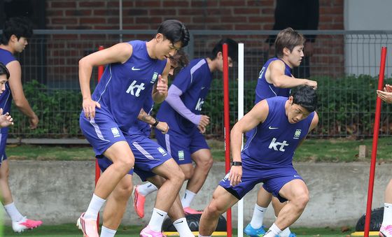 구슬땀 흘리는 손흥민·이강인·황희찬