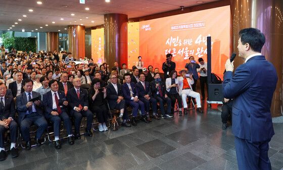 감사 인사하는 오세훈 시장