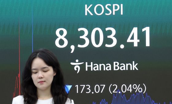 코스피, 외인 순매도에 2% 하락