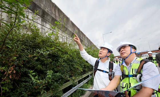 성수대교 연결램프 단차 발생, 현장 찾은 오세훈 시장