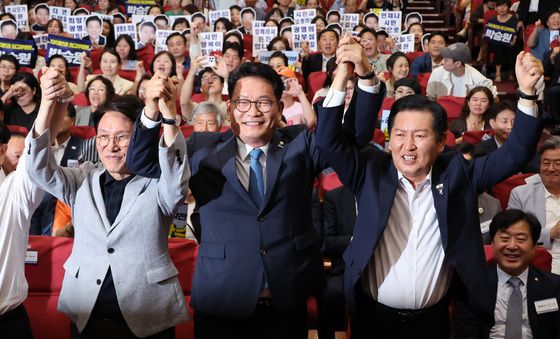 손잡은 김민석·송영길·정청래