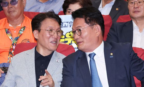 대화하는 김민석·송영길