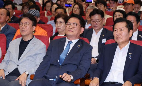 정견 발표 참석한 김민석·송영길·정청래