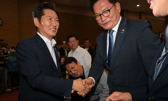 손잡는 정청래·송영길