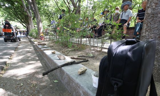 무료급식소 삼계탕 번호표