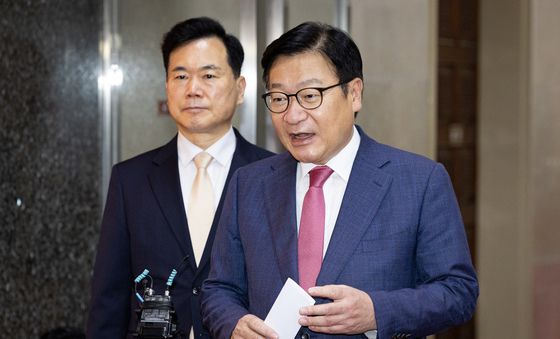 의장 주재 여야 원내대표 회동 결과 밝히는 정점식