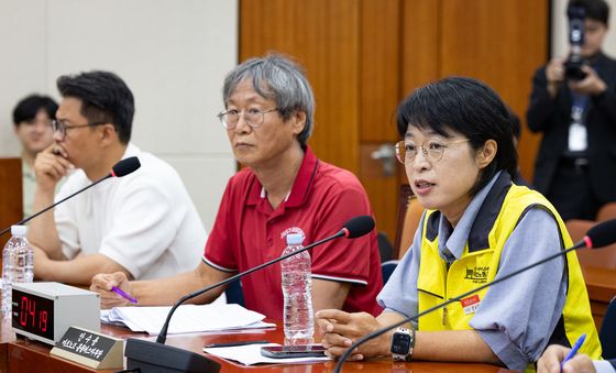 안수용 마트노조 홈플러스지부장, 홈플러스 회생 관련 간담회 답변