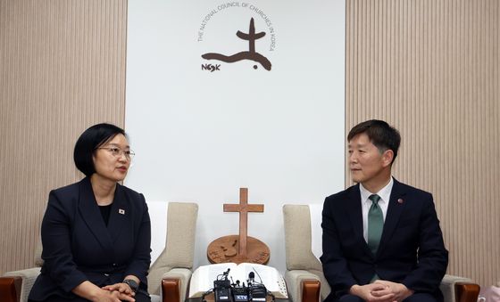 한국기독교교회협의회 예방한 한성숙 총리
