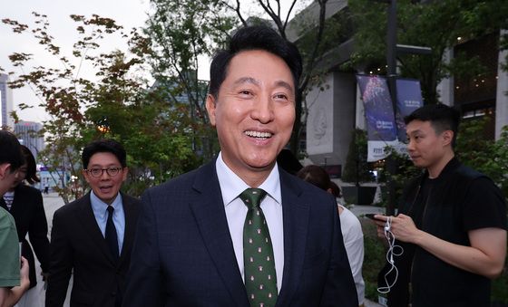 밝은 표정의 오세훈 서울시장