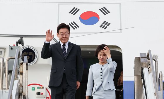 미국 도착한 이재명 대통령