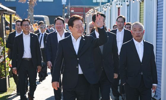 글로벌 AI리더 만찬 참석하는 이재명 대통령