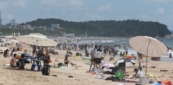 대천해수욕장 찾은 관광객