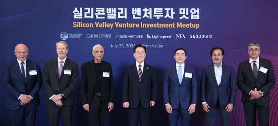 이재명 대통령, 실리콘밸리 벤처투자 밋업 기념촬영