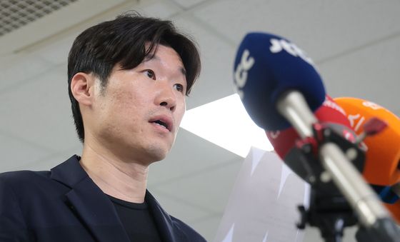 브리핑 하는 박지성