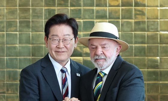 한·브라질 공동언론발표 마친 이재명 대통령