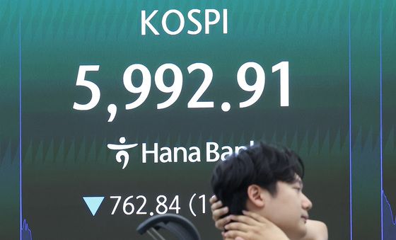 코스피, 3달 여 만에 장중 6000선 붕괴