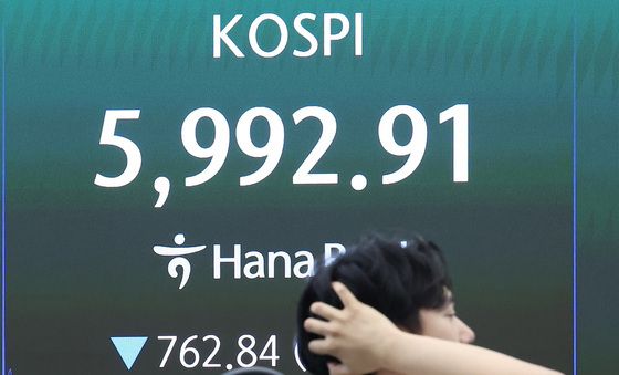 '검은 화요일' 코스피, 6000선 붕괴