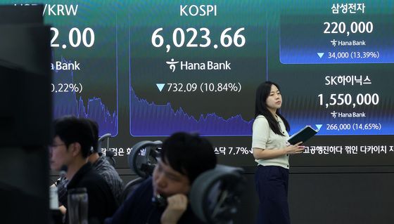 '검은 화요일' 코스피, 10% 폭락에 6000선 지키며 마감