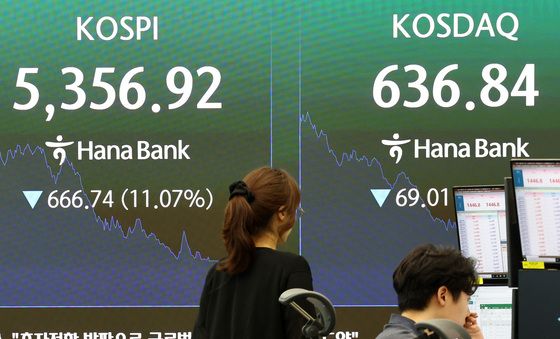 코스피·코스닥, 사상 첫 이틀 연속 '동반 서킷브레이커'