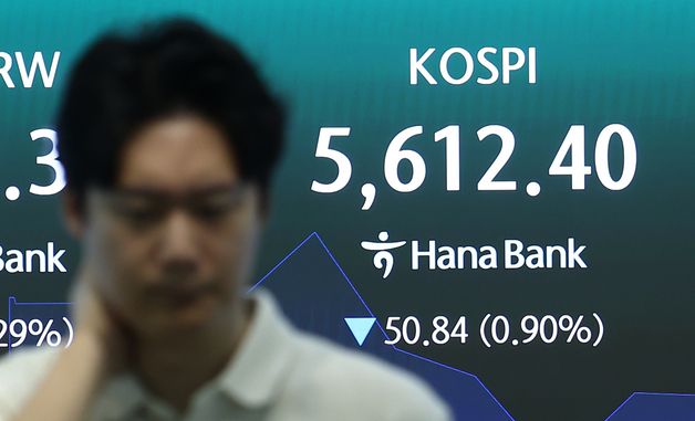 코스피, 소폭 상승 후 다시 하락