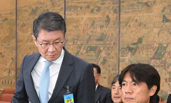 대한축구협회 현안 청문회 출석한 정몽규·홍명보