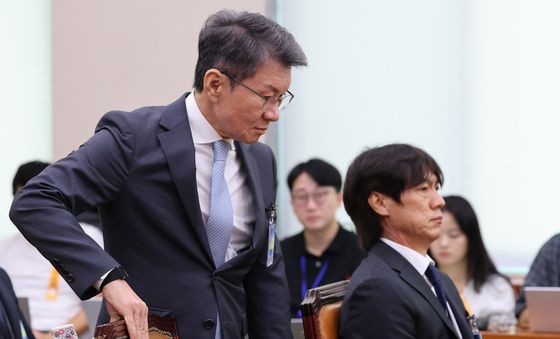 대한축구협회 청문회 출석한 정몽규·홍명보