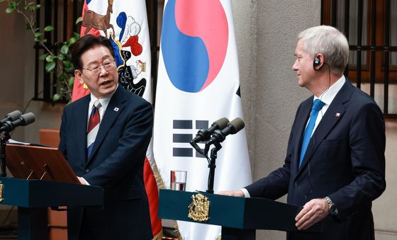 이재명 대통령 '한·칠레 공동언론발표'