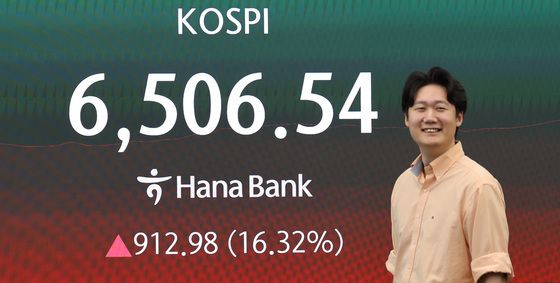 코스피 장중 16% 급증
