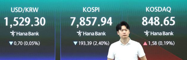 8,000선 무너진 코스피