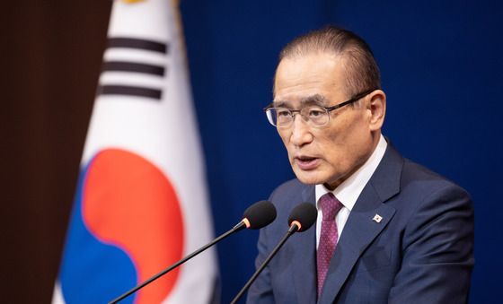 순방 일정 브리핑 하는 위성락 실장