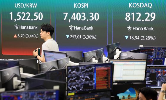 하락곡선 그리며 개장한 코스피·코스닥