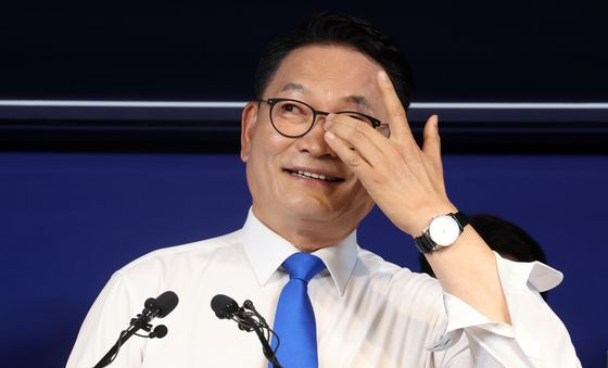 당권 도전 송영길 '옅은 미소'