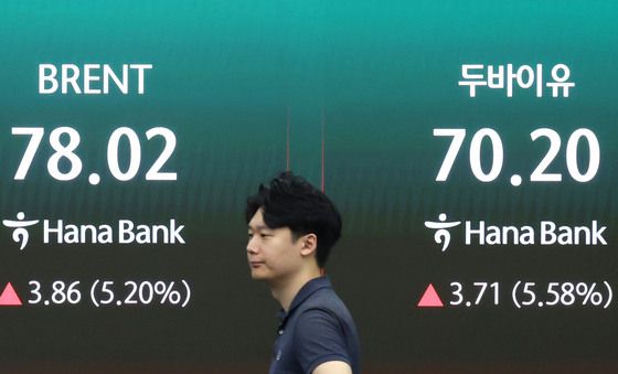 급등하는 브렌트유와 두바이유