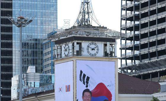 이재명 대통령 환영하는 몽골 시민들