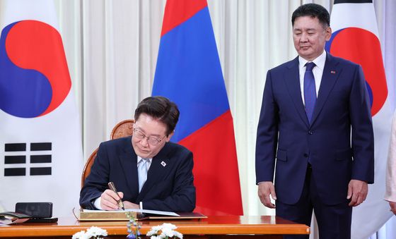 이재명 대통령 몽골 국빈방문 공식 환영식