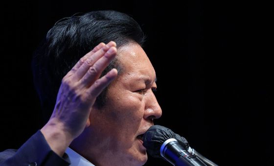 정견 발표하는 정청래